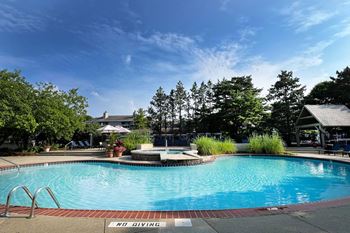 A swimming pool at the resort on a sunny day